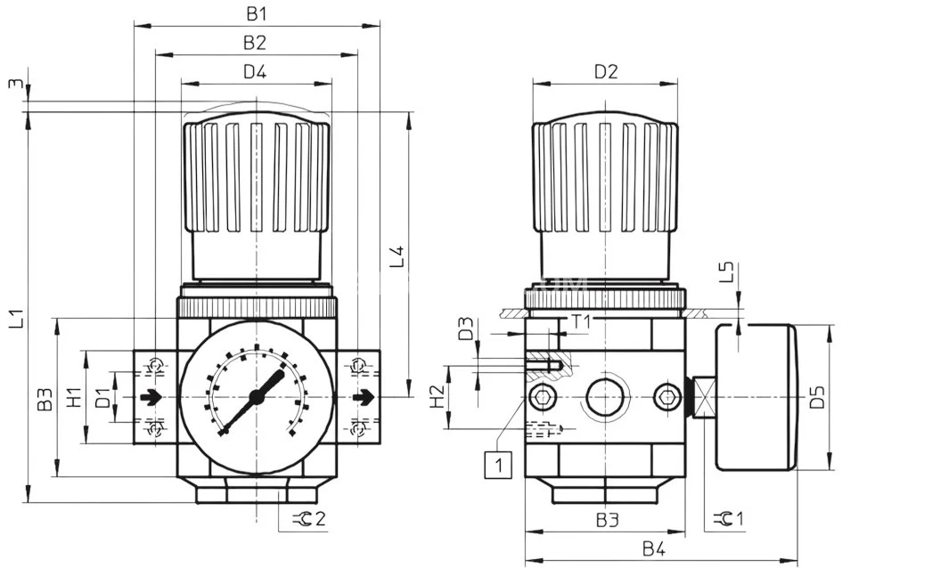 Title 1, Пневмоклапан редукционный LR 1/4-S