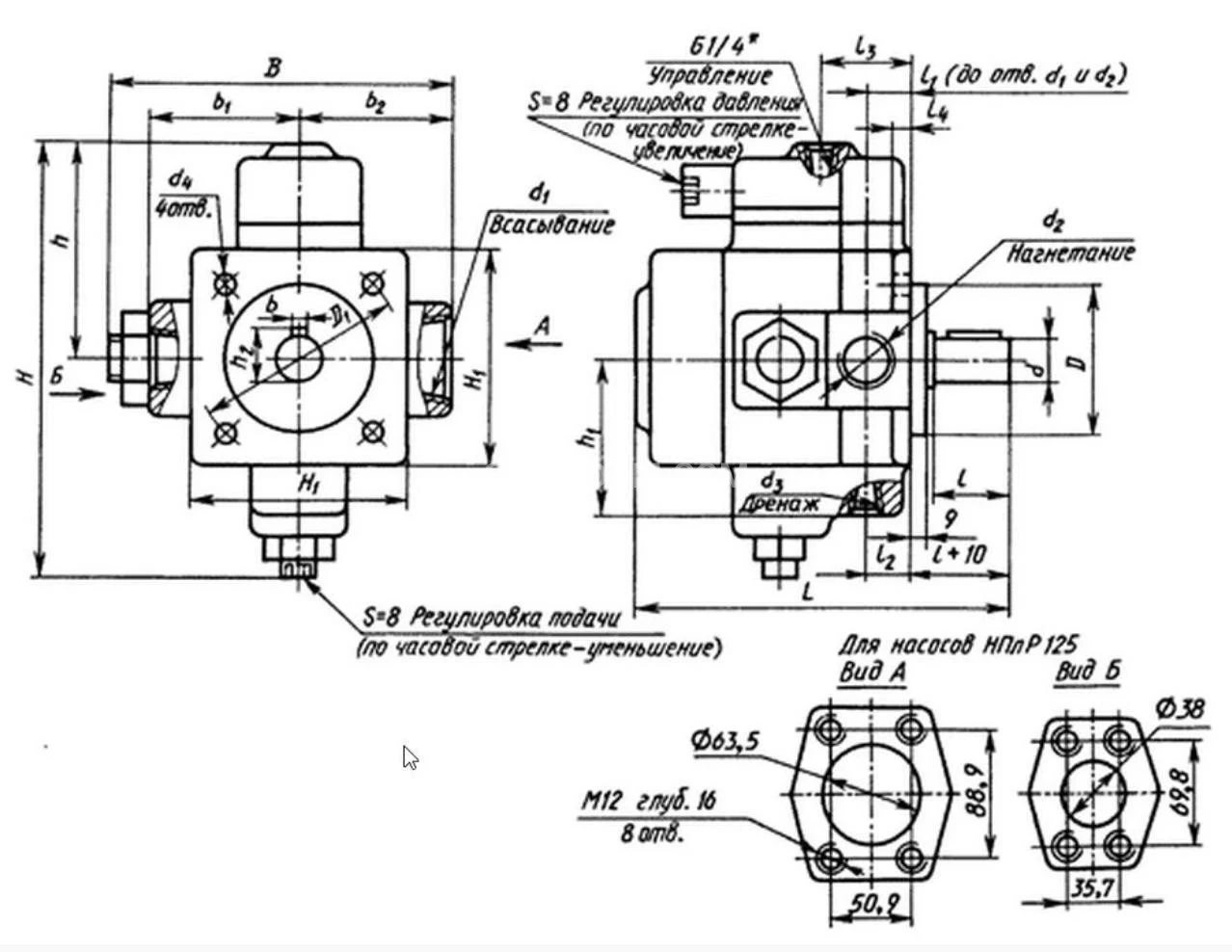 Title 1, Насос пластинчатый регулируемый НПлР 50/6,3