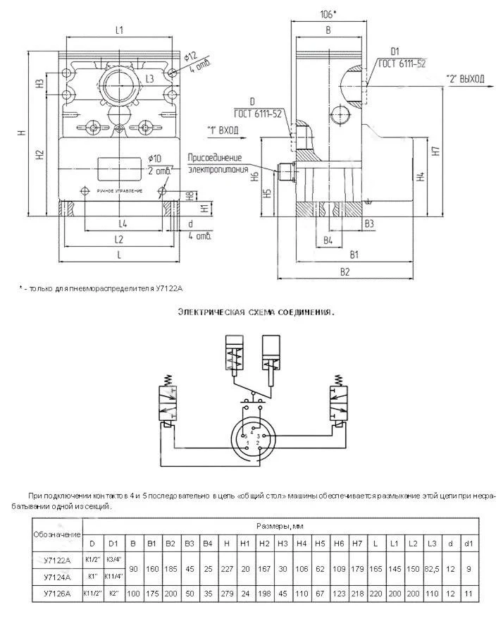 Title 1, Пневмораспределитель У 71-26А