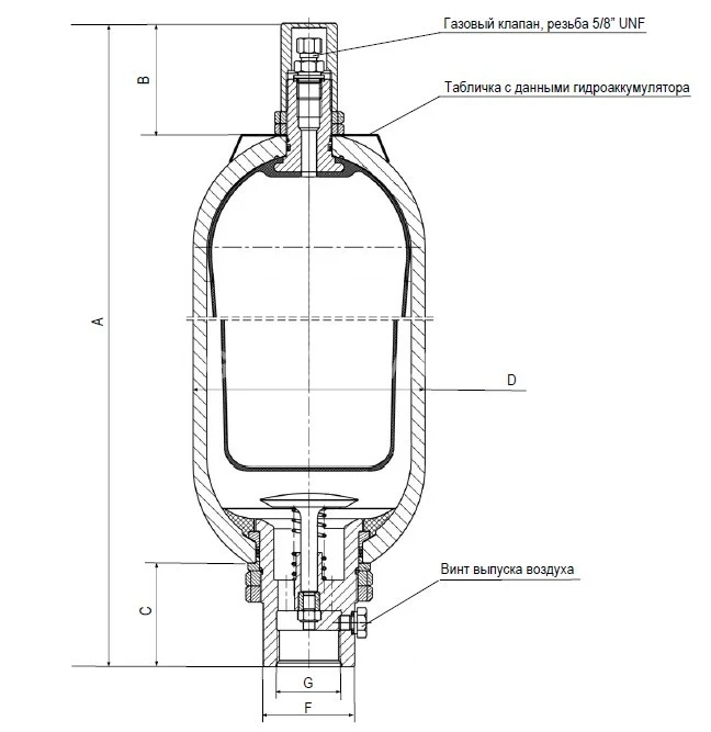 Title 1, Пневмогидроаккумулятор NXQ-A-2,5/31,5-L-Y