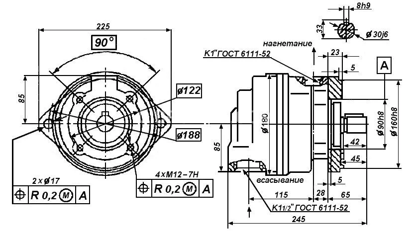 Title 1, пластинчатый насос Г 12-24М (70л.)