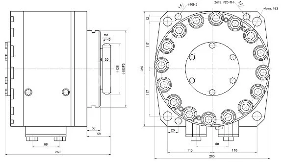 Title 1, Гидромотор высокомоментный лопастной ВЛГ-400А
