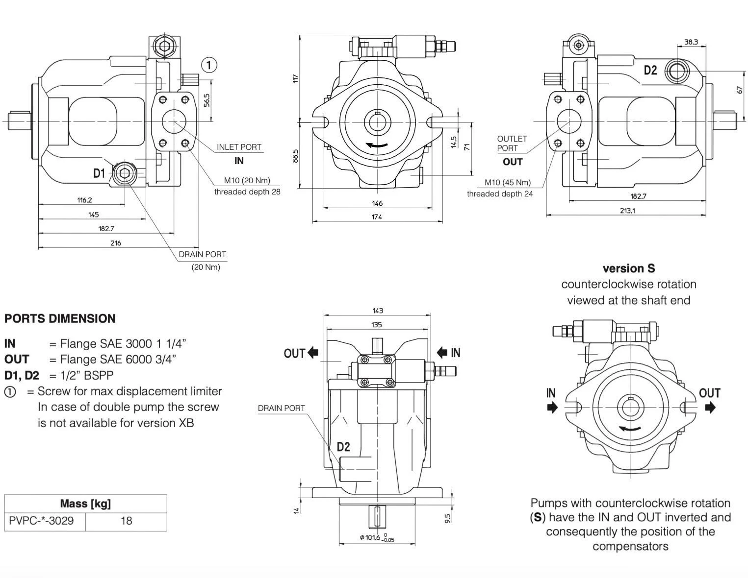 Title 1, Насос аксиально-поршневой регулируемый PVPC-C 3...