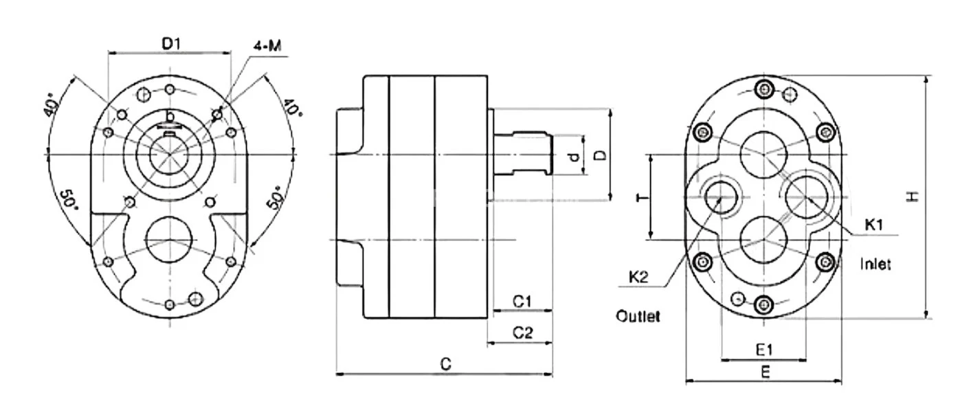 Title 1, шестеренчатый насос CB-B6F
