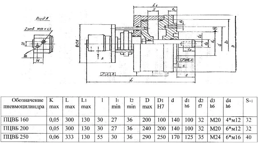 Title 1, Пневмоцилиндр вращающийся ПЦВБ 250-02